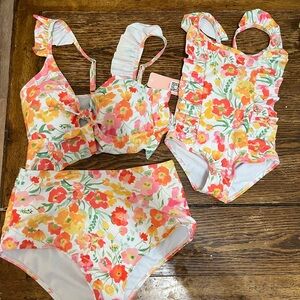 Mom & Me swim suit set Adult size small baby 18-24 months NWT